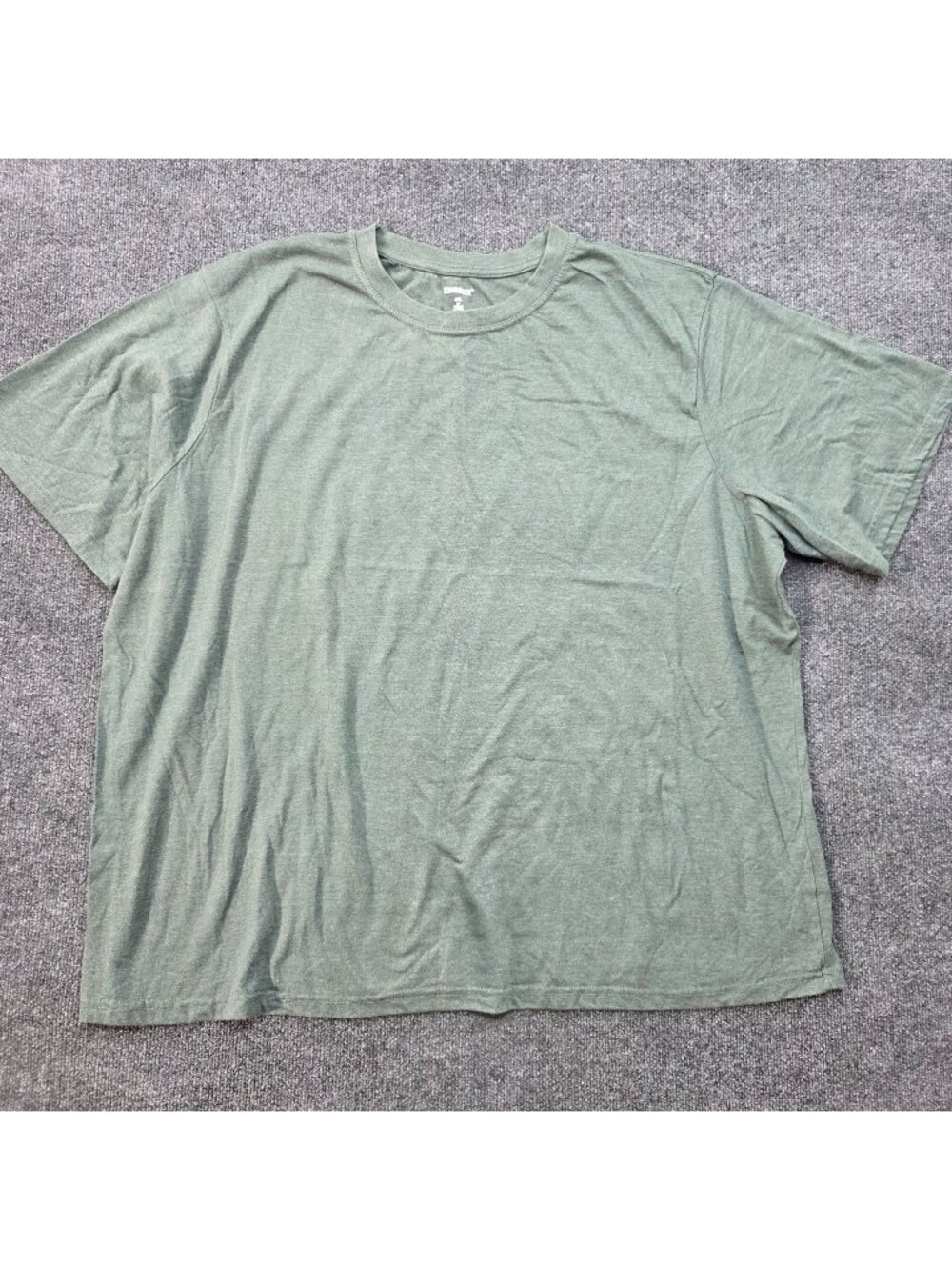KingSize Short Sleeve Tee 4XL Big Sage Green Casual Lounge Minimalist Granola